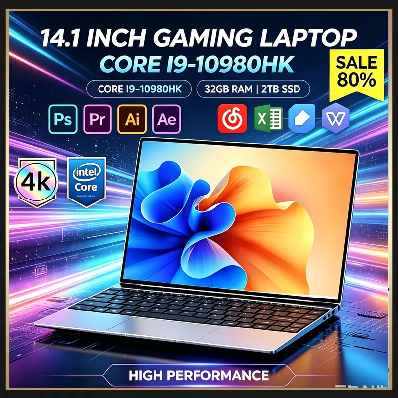 Ddr4 16Gb - Ordinateur portable ultra-fin 14,1 pouces, processeur