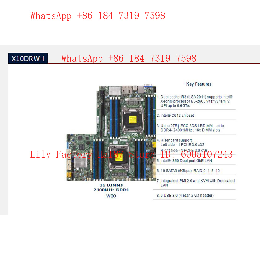 Carte mère C612 2011 E5-2600 1 - Ddr4 2400Mhz avis et prix